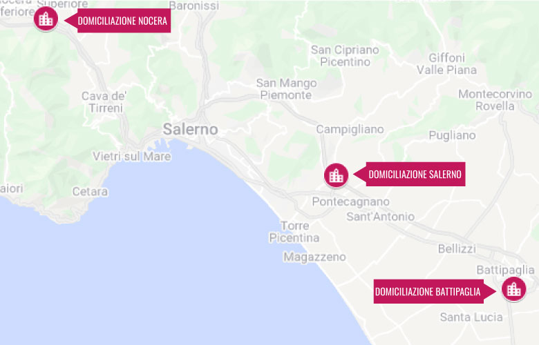 Mappa business Center Salerno Battipaglia