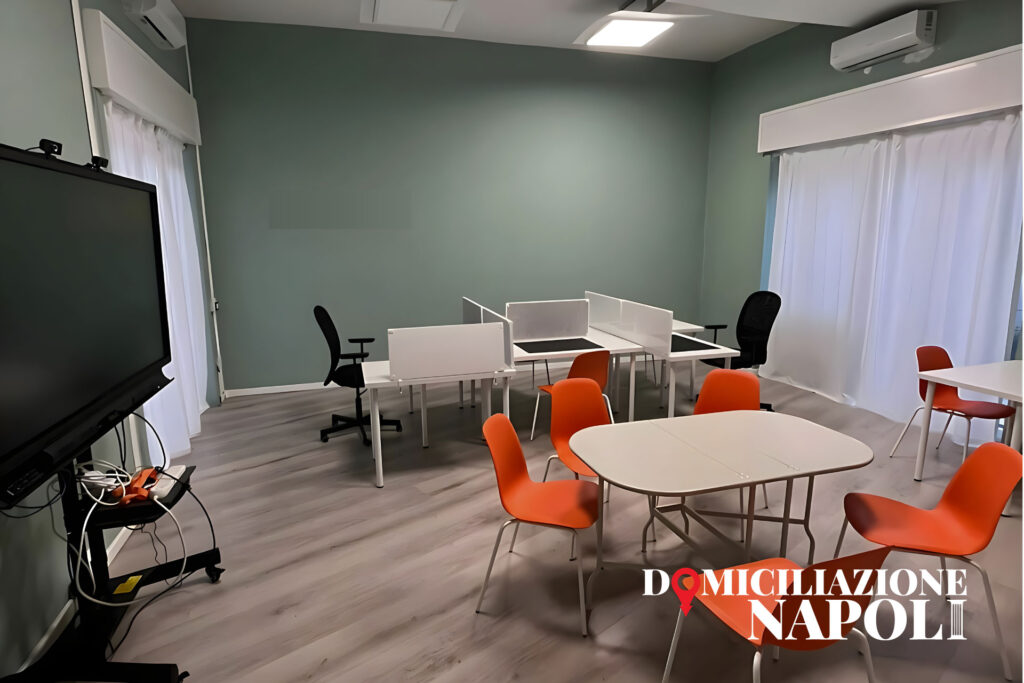 Foto dell'area Coworking del Business Center di Pomigliano d'Arco